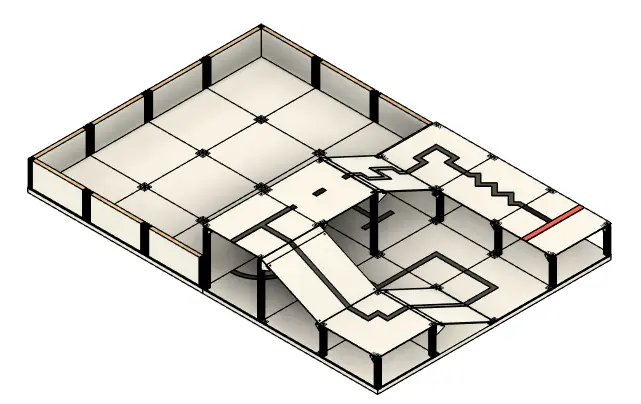 Rendering of a RoboCupJunior Rescue Arena