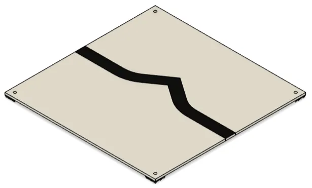 Tile Rounded 90 Degrees Kink Assembly